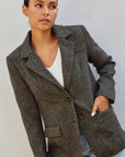 The Felicia Herringbone Classic Blazer