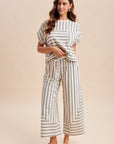 The Merritt Striped Top + Pant Set - Sold Separately