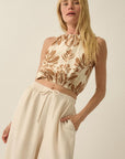 The Adira Floral Halter Top