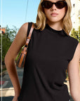 The Adriene Sleeveless Mock Neck Top