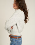 The Aemma Bubble Sleeve Cropped Sweater