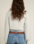 The Aemma Bubble Sleeve Cropped Sweater