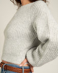 The Aemma Bubble Sleeve Cropped Sweater