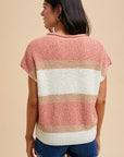 The Aislin Color Block Sweater Top