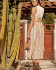 The Alena Knit Top Striped Midi Dress