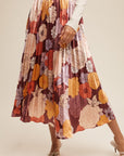The Alma Floral Pleated Maxi Skirt