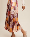 The Alma Floral Pleated Maxi Skirt