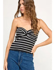 The Alora Striped Tube Top