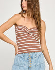 The Alora Mink Striped Tube Top