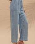 The Alyssa Chambray Top + Pant Set - Sold Separately