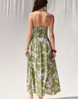 The Amaryllis Floral Midi Dress