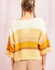 The Amber Striped Patch Sweater
