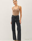 The Andy Dark Taupe Notched Tank Top