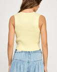 The Anya Lemon Buttoned Vest