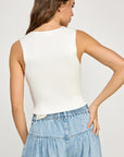 The Anya Off White Buttoned Vest
