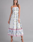 The Arabella Floral Border Midi Dress