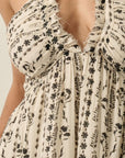The Arlette Floral Halter Maxi Dress