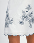 The Arya Floral Scalloped Mini Dress