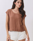 The Asha Amber Brown Top + Pant Set - Sold Separately