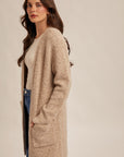 The Audrey Mocha Boucle Cardigan
