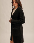 The Audrey Black Boucle Cardigan