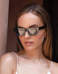 The Aurora Black Acetate Cat Eye Sunglasses