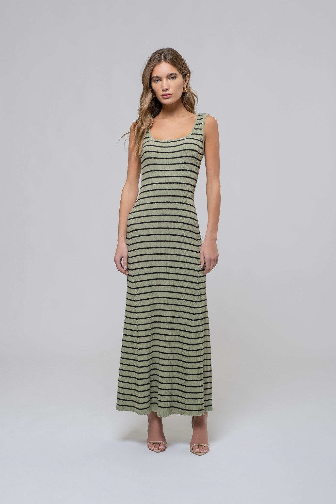 The Ava Striped Long Dress  Thread + Seed