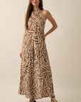 The Avayah Chocolate Convertible Halter Jumpsuit