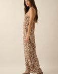 The Avayah Chocolate Convertible Halter Jumpsuit