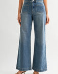 The Avery Micro Patch Pocket Wide Leg Jeans