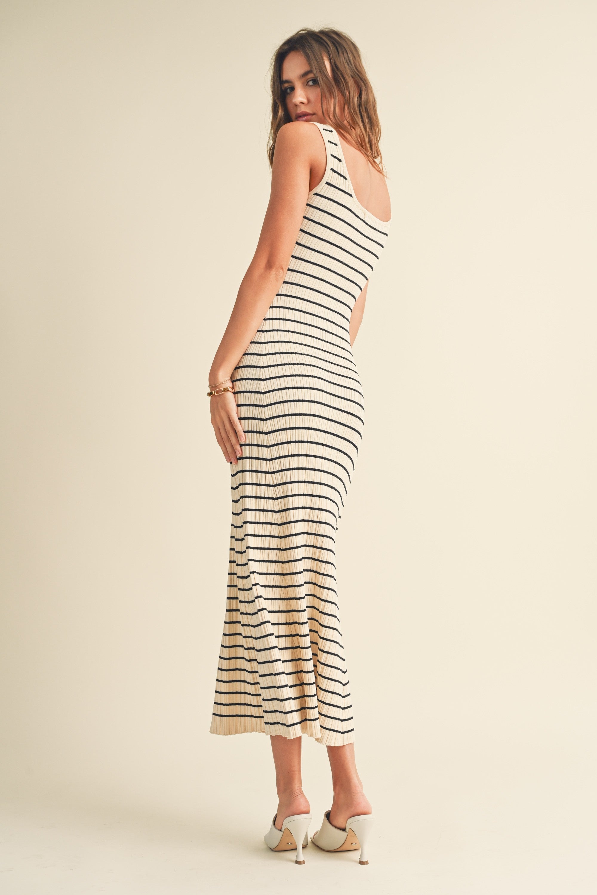 The Avery Striped Long Dress