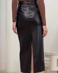 The Noa Vegan Leather Skirt