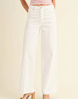 The Beatrice White Wide Leg Jeans