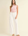 The Beatrice White Wide Leg Jeans