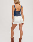 The Belisse Denim Crop Top