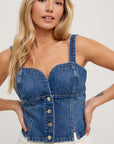 The Belisse Denim Crop Top