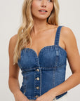 The Belisse Denim Crop Top