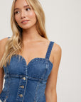 The Belisse Denim Crop Top