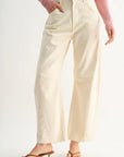 The Bella Almond Seamed Barrel Jeans