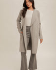 The Bernadette Grey Drape Collar Cardigan