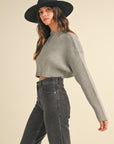 The Betty Grey Cropped Sweater