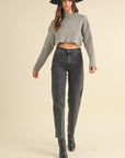 The Betty Grey Cropped Sweater