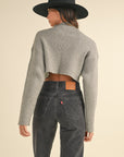 The Betty Grey Cropped Sweater