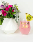 The Birthday Babe Stemless Wine Glass