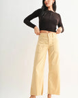 The Blaire Butter Twill Utility Wide Leg Jeans