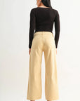 The Blaire Butter Twill Utility Wide Leg Jeans