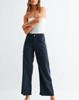 The Blaire Twill Utility Wide Leg Jeans