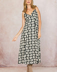 The Blythe Black Open Back Maxi Dress