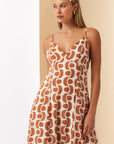 The Blythe Tobacco Open Back Maxi Dress