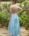 The Blythe Blue Open Back Maxi Dress